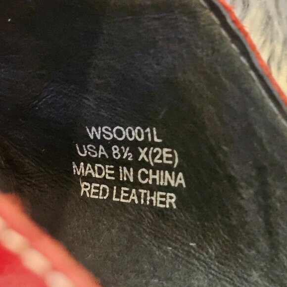 Propét Leather Sandals Red leather June Slide Sandals Women's size 8.5 - Picture 5 of 7